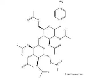 Molecular Structure of 68636-50-0 (4-Aminophenyl 2,3,6-Tri-O-acetyl-4-O-(2,3,4,6-tetra-O-acetyl--D-glucopyranosyl)--D-glucopyranoside)